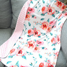 Load image into Gallery viewer, Baby &amp; Toddler Minky Blanket - Pink Floral
